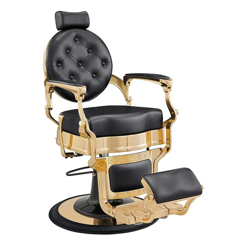 Barber chair with - gold, frame