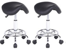 set of 2 Salon Chairs Black
