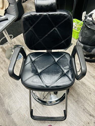 Black salon chair synthetic - salon,