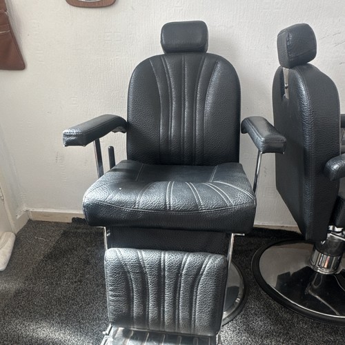 Black hydraulic barber chair - black,