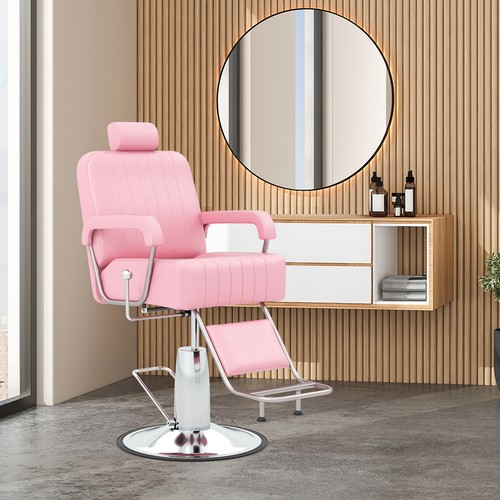 Hydraulic barber chair - barber, w/