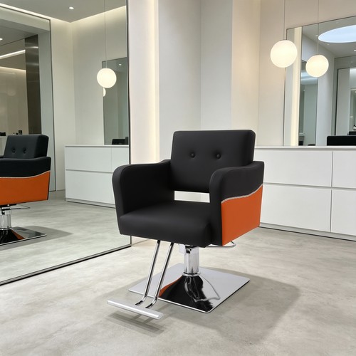 Black barber chair adjustable - chair,