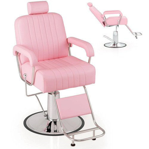 Costway pink reclining - pink, barber
